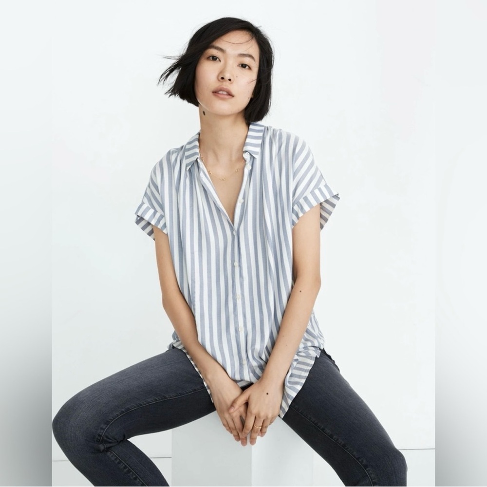 Madewell Central Shirt in Ducasse Stripe Size XS Sold Out